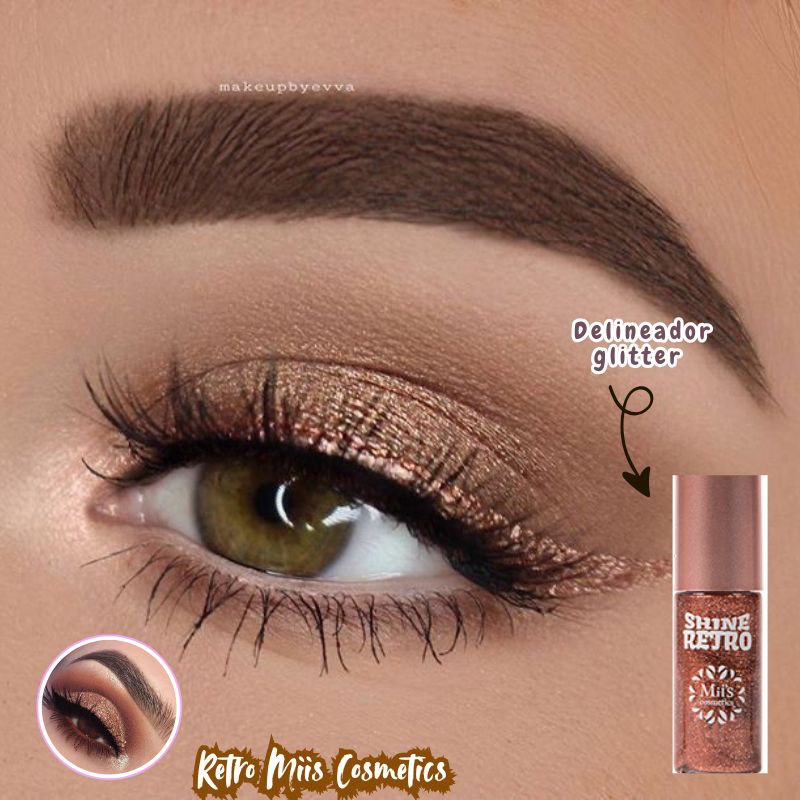 Delineador glitter retro